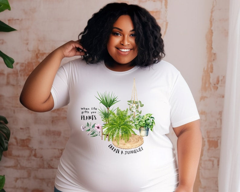 When life gives you plants, create a jungle! (Unisex t-shirt)