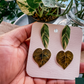 Mini Watercolor-Inspired Plant Leaf Stud Earrings