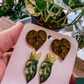 Mini Watercolor-Inspired Plant Leaf Stud Earrings